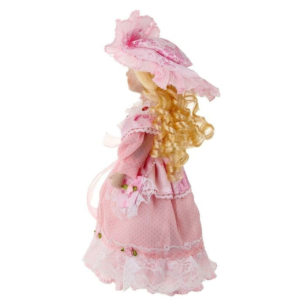 Кукла коллекционная Елизавета в розовом платье 30 см.