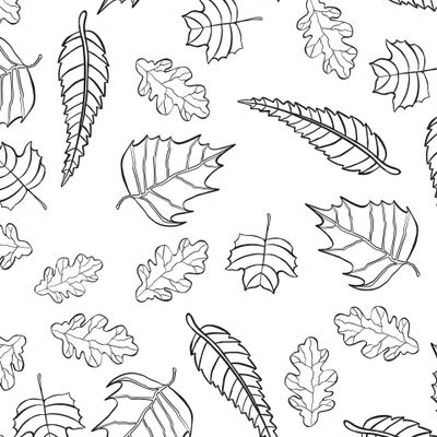 Autumn leaves pattern, seamless background and illustration