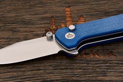 Нож складной QSP Grebe, клинок 80мм, сталь Sandvik 14C28N, рукоять микарта