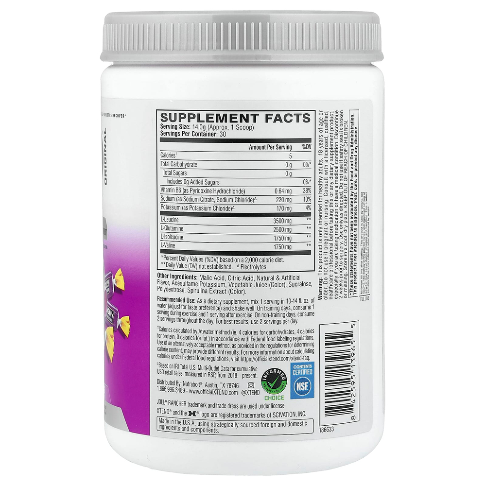 XTEND, Elite Recovery, виноград, 420 г (14,8 унции)