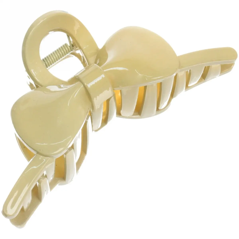 Заколка-краб для волос на блистере «Magic Gloss», бантик, микс 6 цветов, 11см