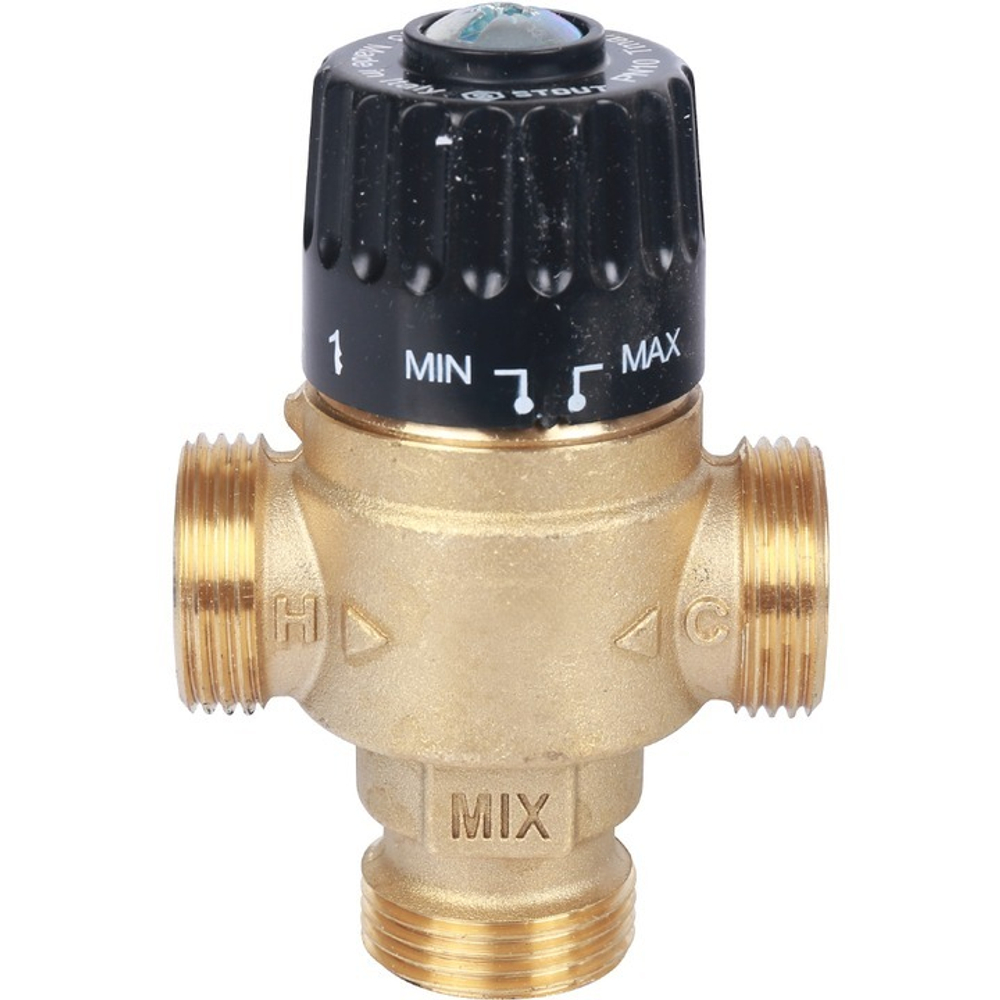 Термостатический смесительный клапан 3/4 НР 30-65С KV 2,3 STOUT