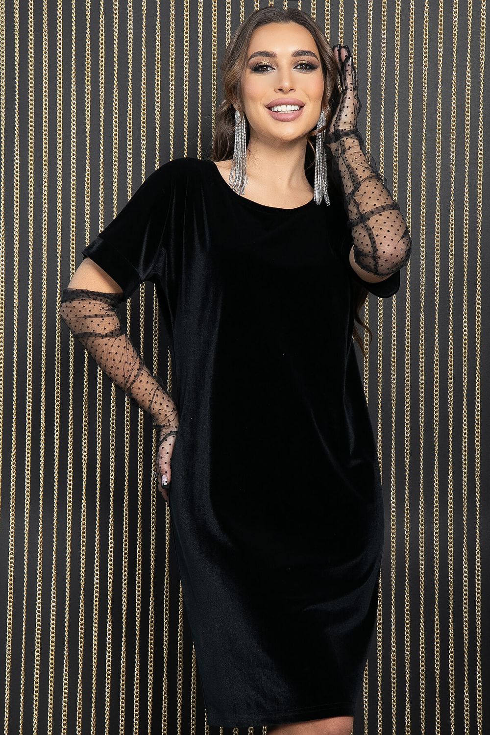 Платье Покоряя сердца (черное) П11237 LT Collection