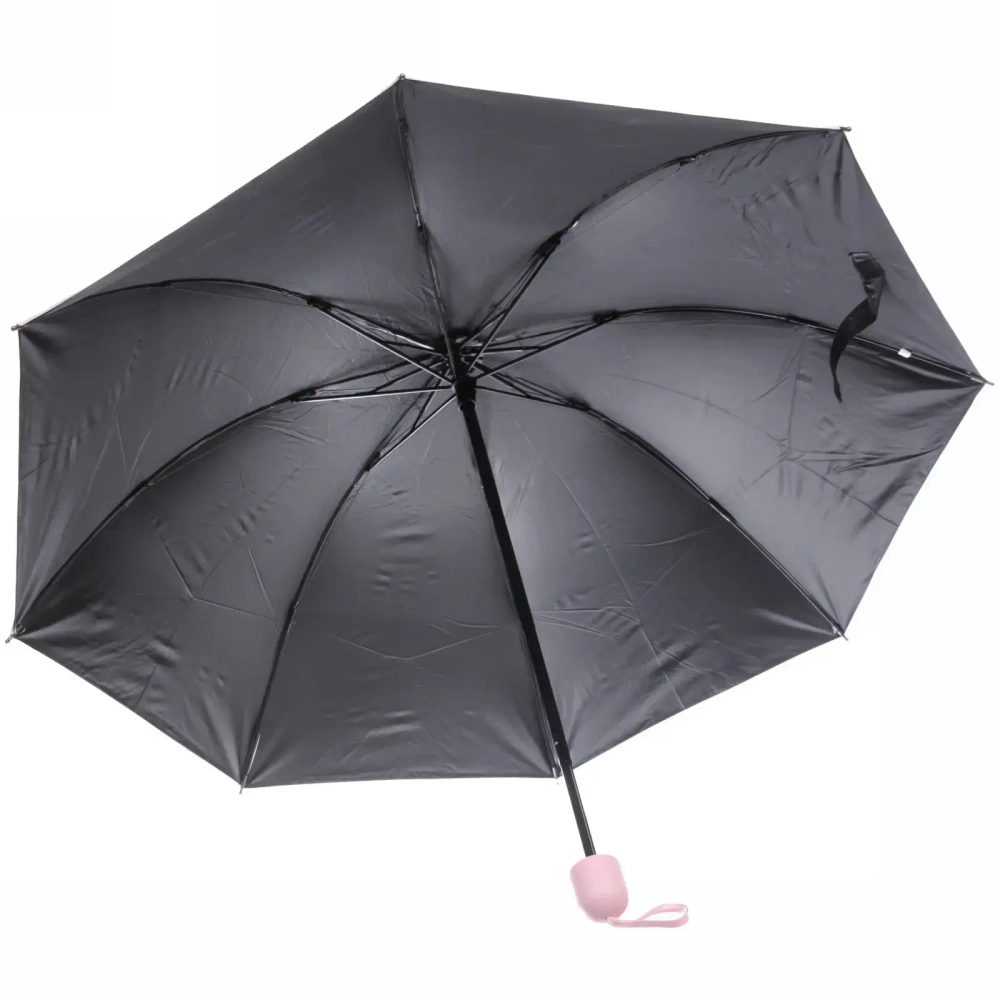 Зонт механический ветроустойчивый, матовая ручка «BESTzontik - Sofi», цветы на розовом, длина 25см, d-110см