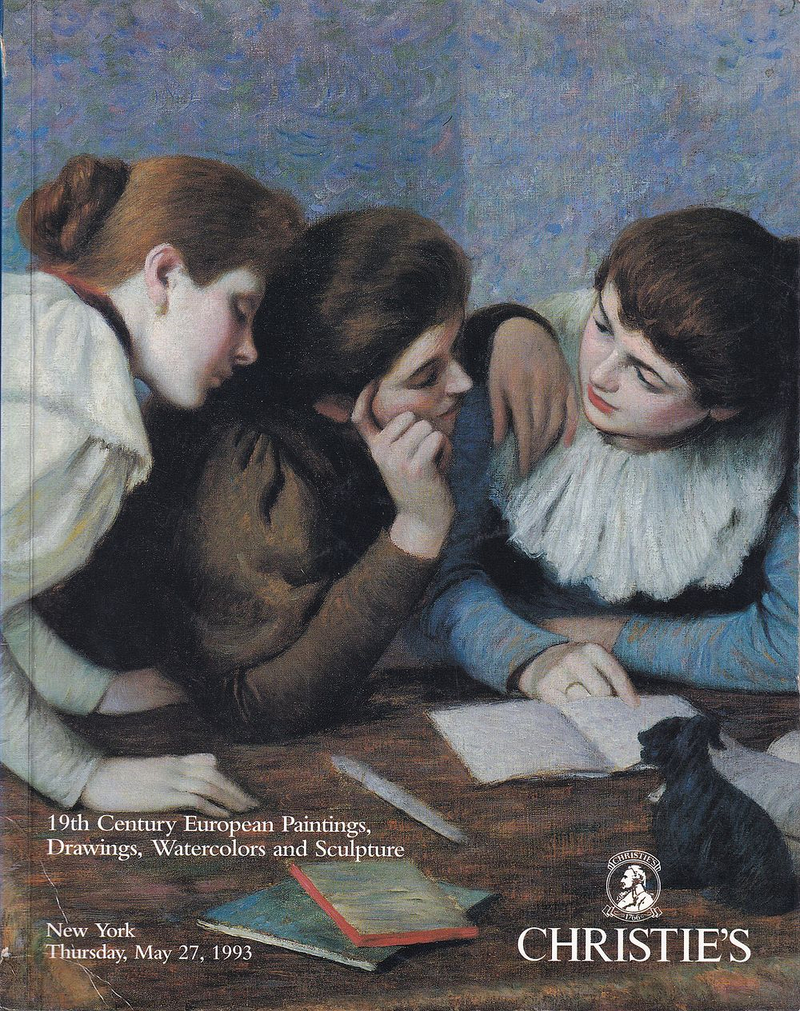Каталог аукциона Christie's, Нью-Йорк, Европейская живопись, акварель и скульптура XIX века от 27 мая 1993 года