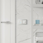 Рамка на 2 поста Baguette (белый/серебро)