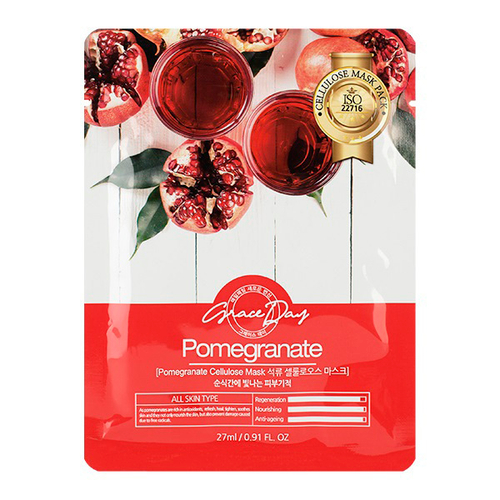Тканевая маска с экстрактом Граната Grace Day Pomegranate Cellulose Mask 5шт