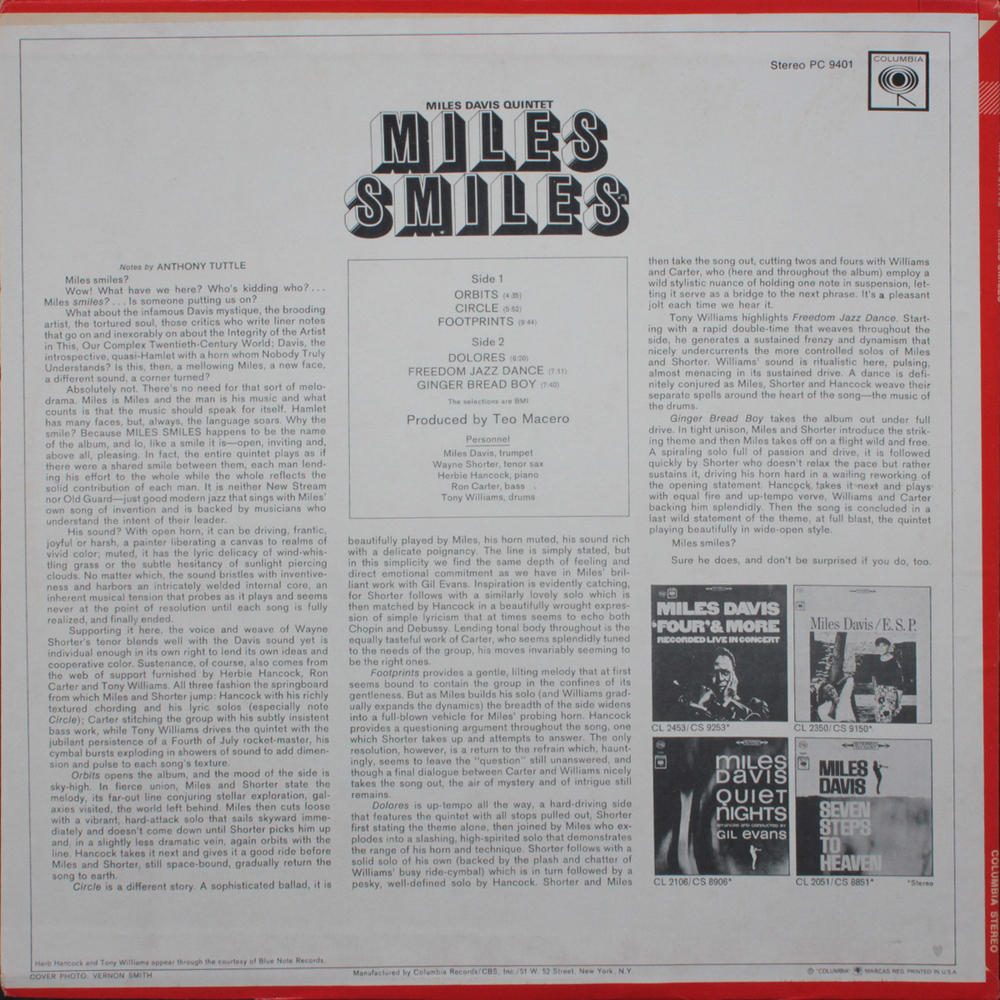 Miles Davis Quintet / Miles Smiles (LP)