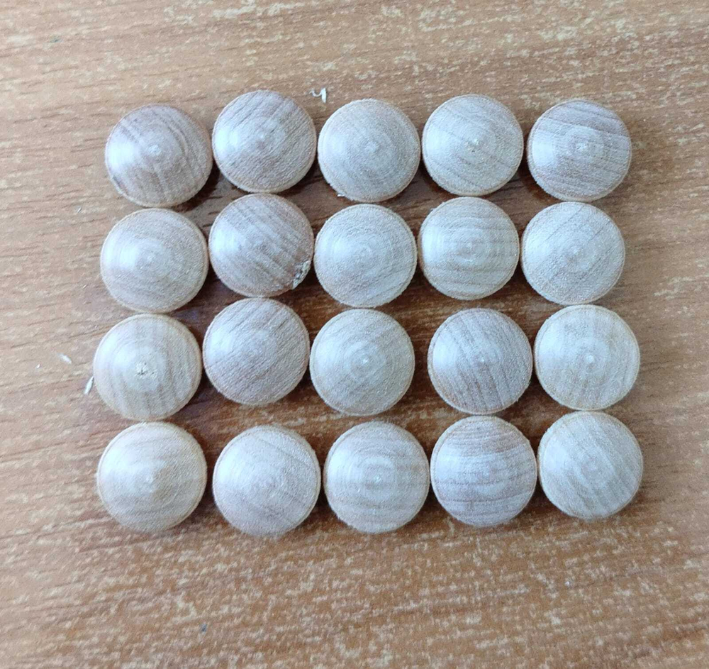 Заглушка деревянная на отверстие, диаметр 10 мм, 20 шт.