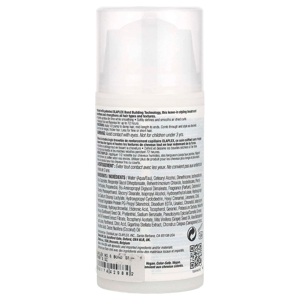 Olaplex, № 6 Bond Smoother®, несмываемое средство для укладки волос, 100 мл (3,3 жидк. унц.)