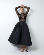 Юбка из тафты черный