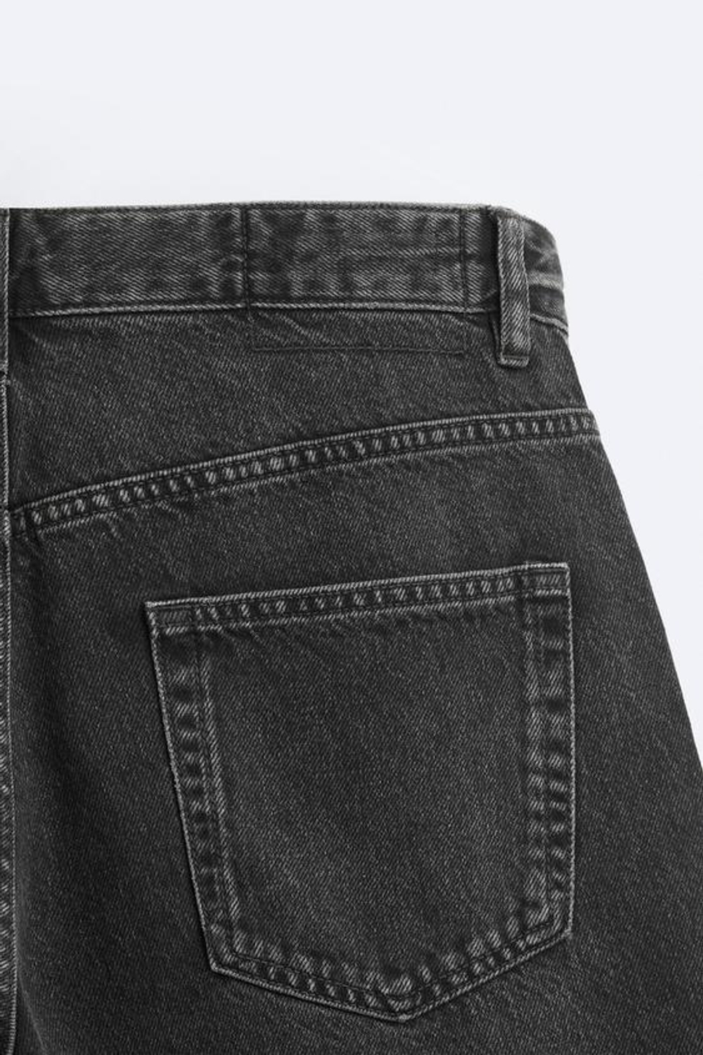 ZARA ДЖИНСОВЫЕ ШОРТЫ BAGGY-FIT, ЧЕРНЫЙ