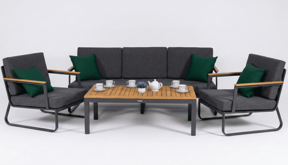 Лаунж зона Ideal Patio ЭСТИВО T с трехместным диваном - маренго