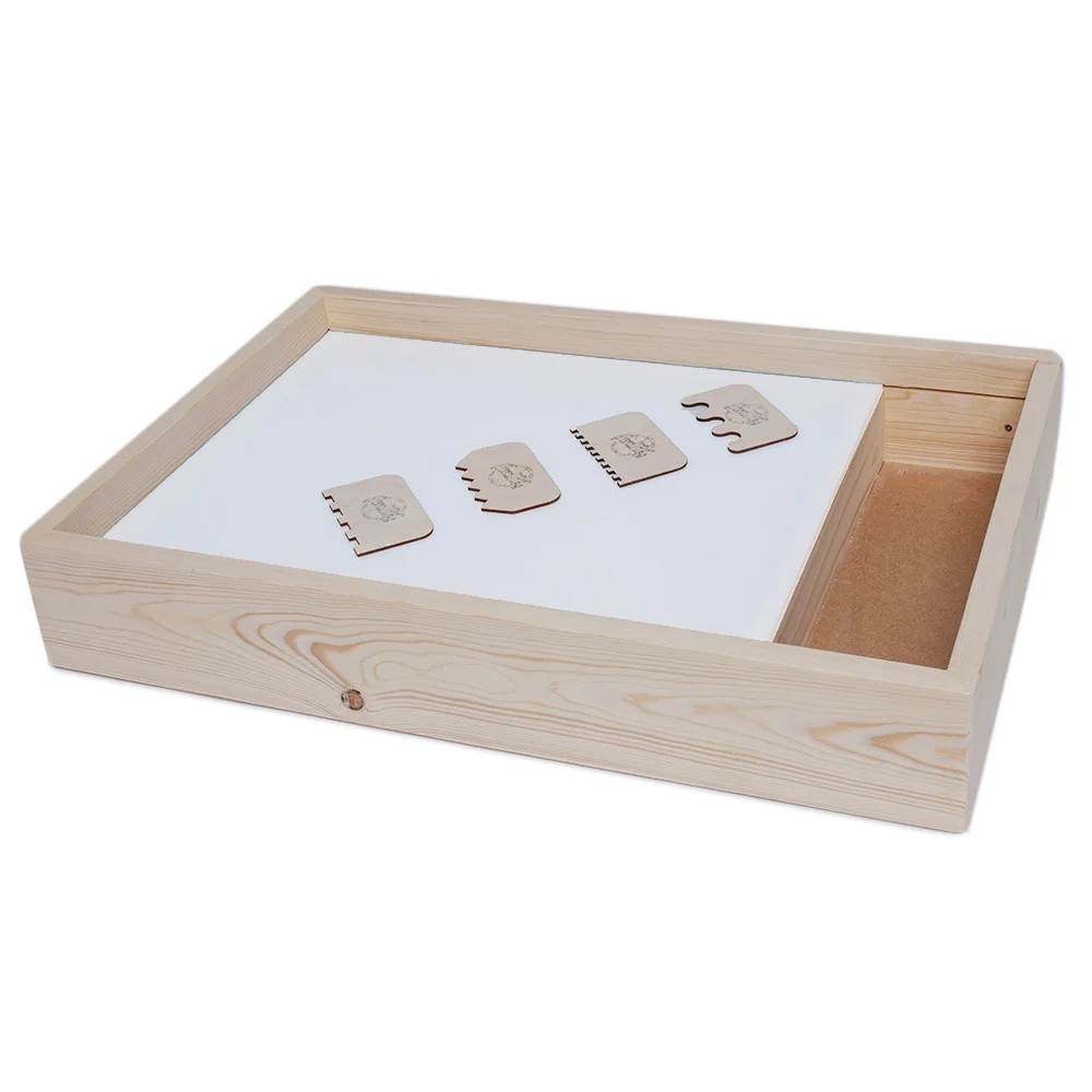 Набор инструментов для рисования песком, фанера, 4 шт.