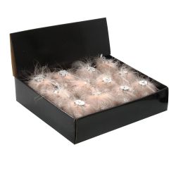 GAEM Набор из 12шт, Украшение новогоднее Шар "Перышко страуса", D8 см, L35 W27 H9 см