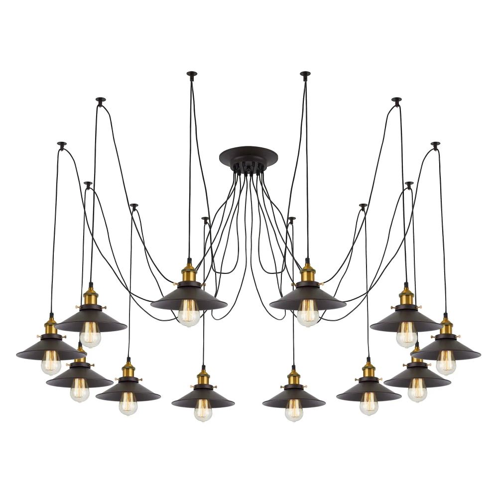 Citilux Эдисон CL451121 Люстра паук Венге Бронза