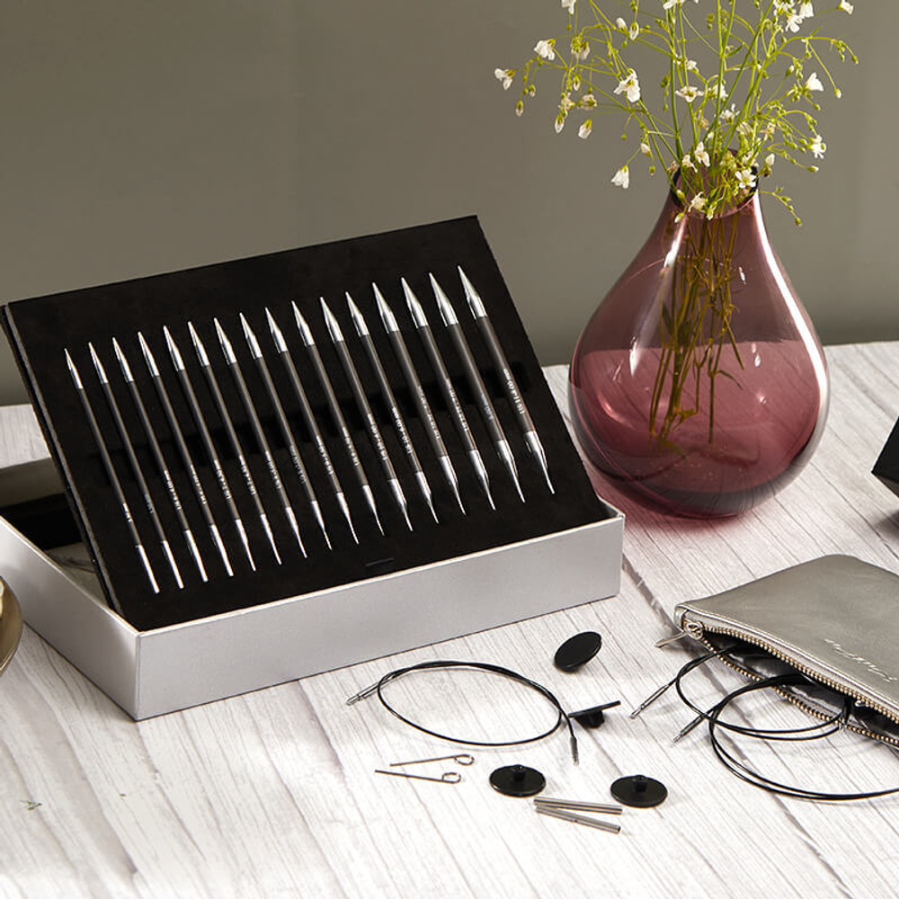 Подарочный набор съемных спиц KnitPro "Karbonz"