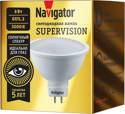 Лампа Navigator 80 551 NLL-MR16-6-230-3K-GU5.3-FR-SV