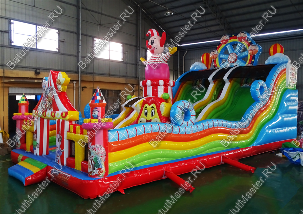 Коммерческий надувной батут "Парк развлечений" 14*7*7,5 м