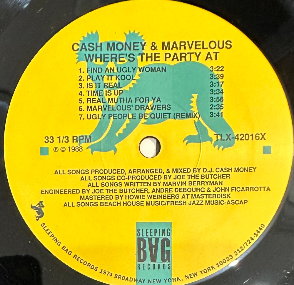 Cash Money & Marvelous - Where's The Party At? (США 1988г.)