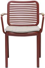 Комплект металлической мебели Tagliamento Armona, терракотовый, светло-бежевый, натуральный