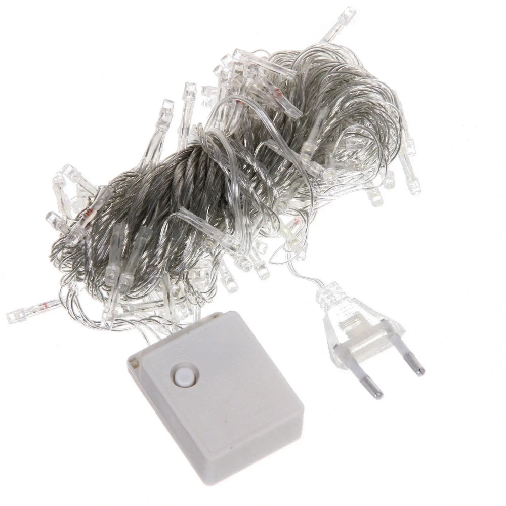 Гирлянда для дома 2,5м 24 лампы LED прозрач.пров.,8 реж, IP-20, Синий