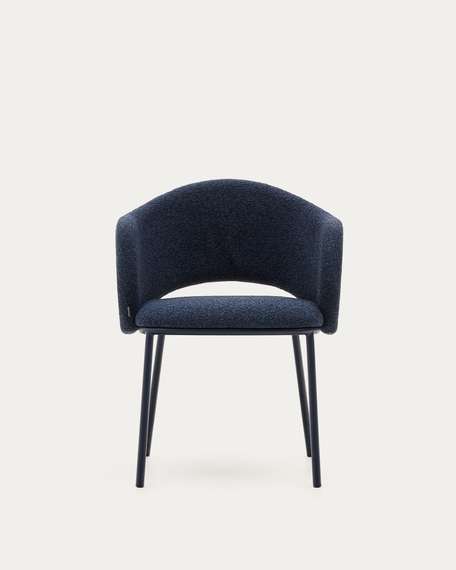 Стул Maina, синий шенилл, синие ножки