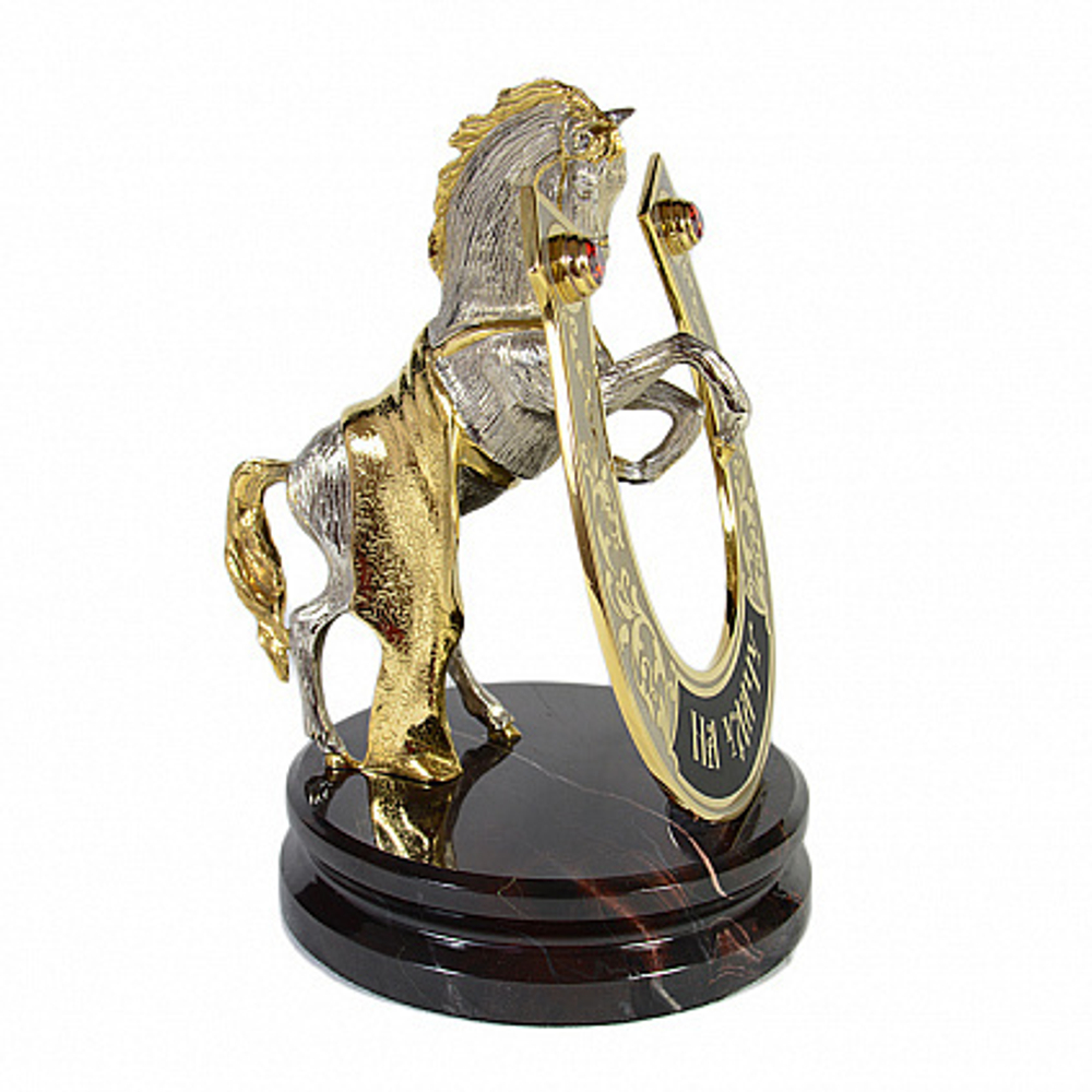 Конь с подковой "На счастье" с яшмой