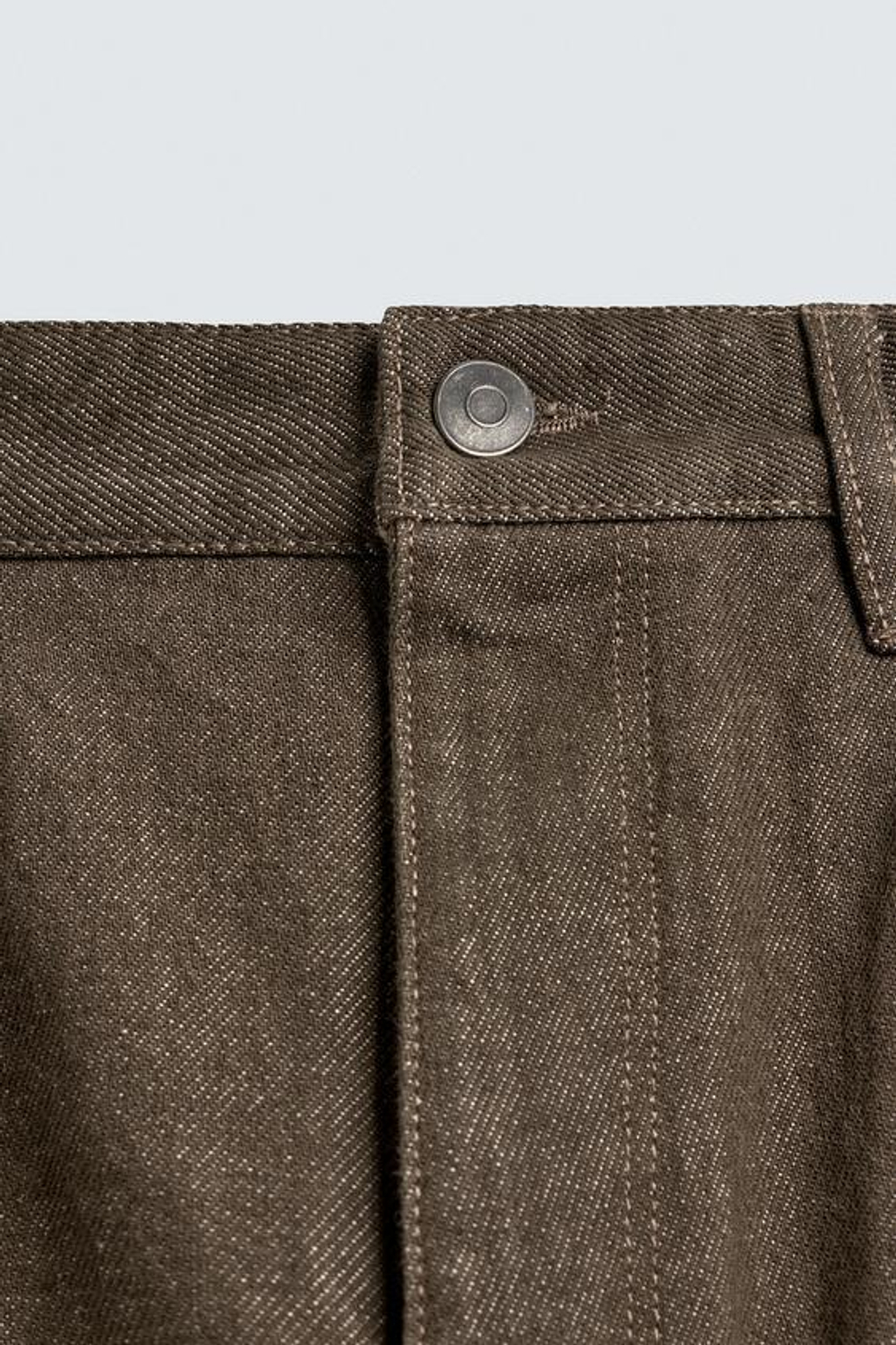 ZARA ХЛОПКОВЫЕ БРЮКИ REGULAR FIT, ТАБАЧНЫЙ