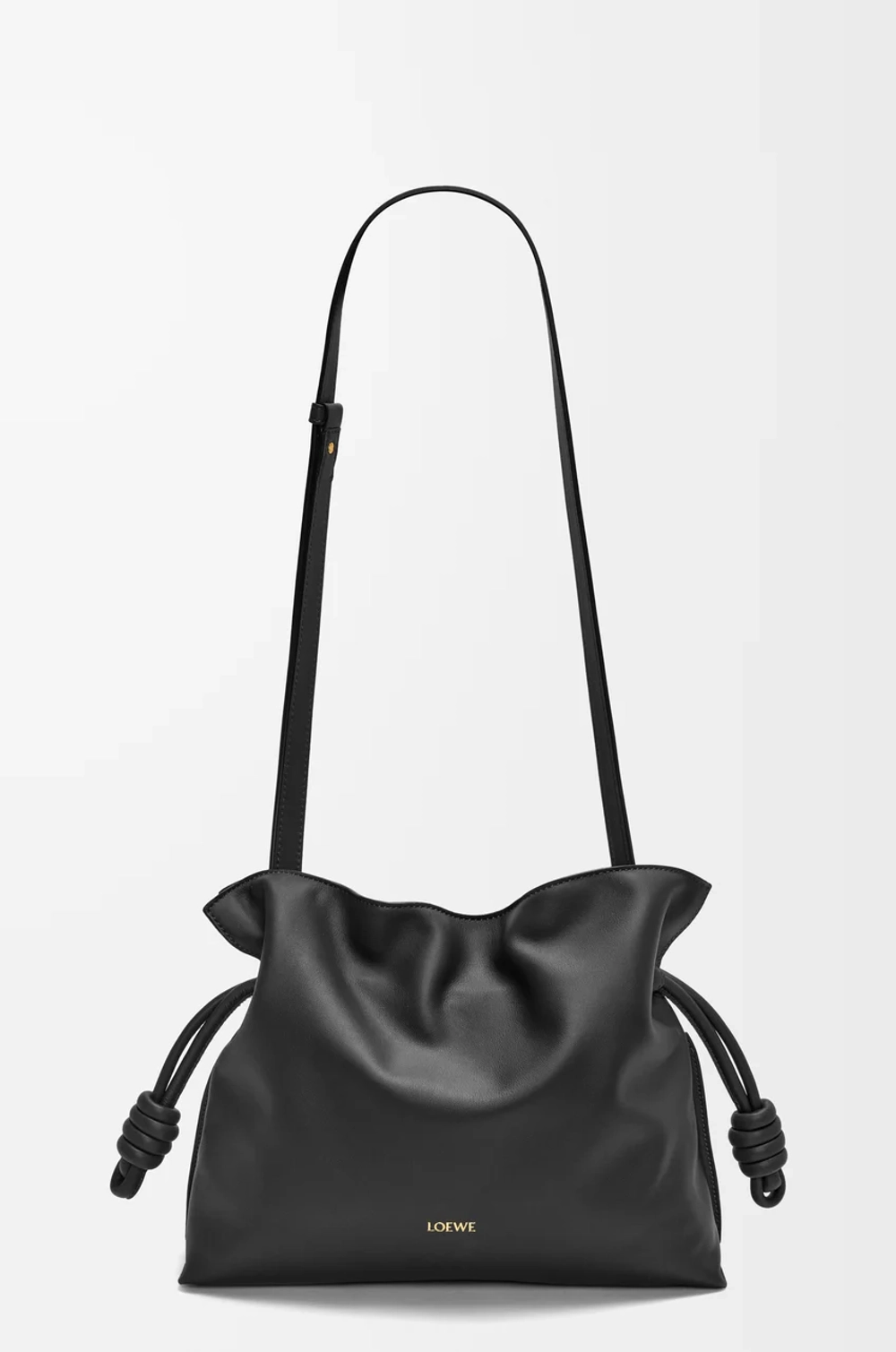 Loewe Сумка-клатч среднего размера Flamenco из телячьей кожи наппа, черный
