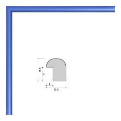Фоторамка 21х30 см, синяя, без фактуры, арт. 2130.135152