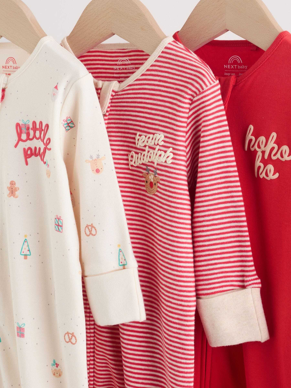 Комбинезон / Слип для малышей Next F40-053, 3 шт., Красный, Молочный