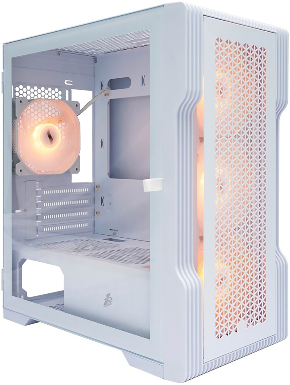 Корпус для компьютера 1STPLAYER Корпус TRILOBITE T3 White / mATX, TG / 4x 120mm LED fans inc. / T3-WH-4F1-W