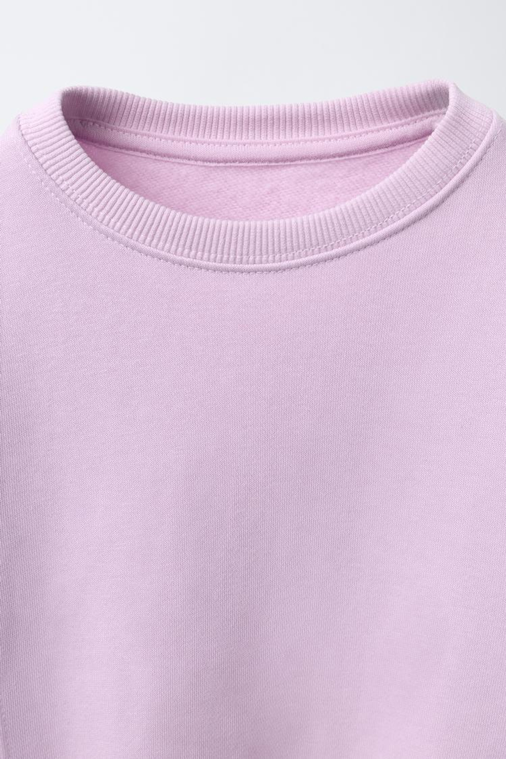 ZARA КОМПЛЕКТ С ТОЛСТОВКОЙ С БАНТОМ И ЛЕГИНСАМИ В РУБЧИК, СВЕТЛАЯ МАЛЬВА