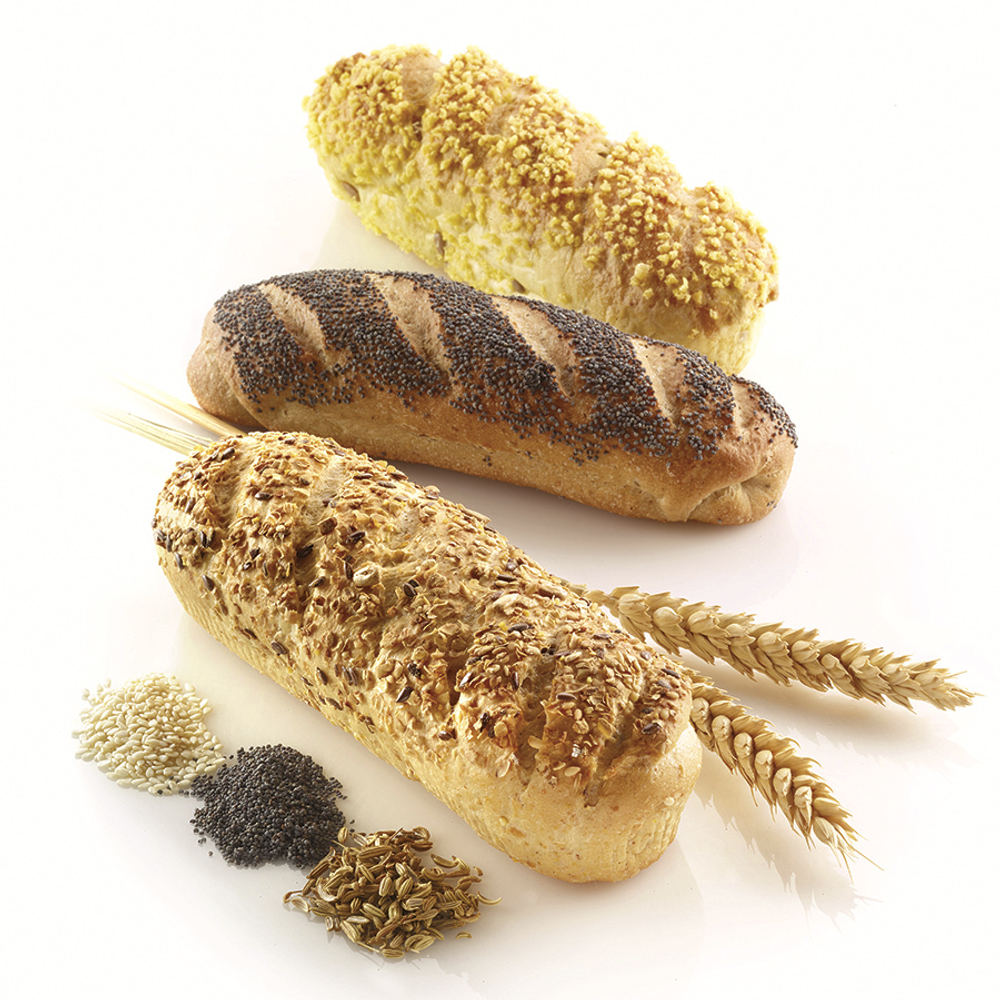Форма силиконовая для приготовления мини-багетов mini baguette bread, 20х30 см