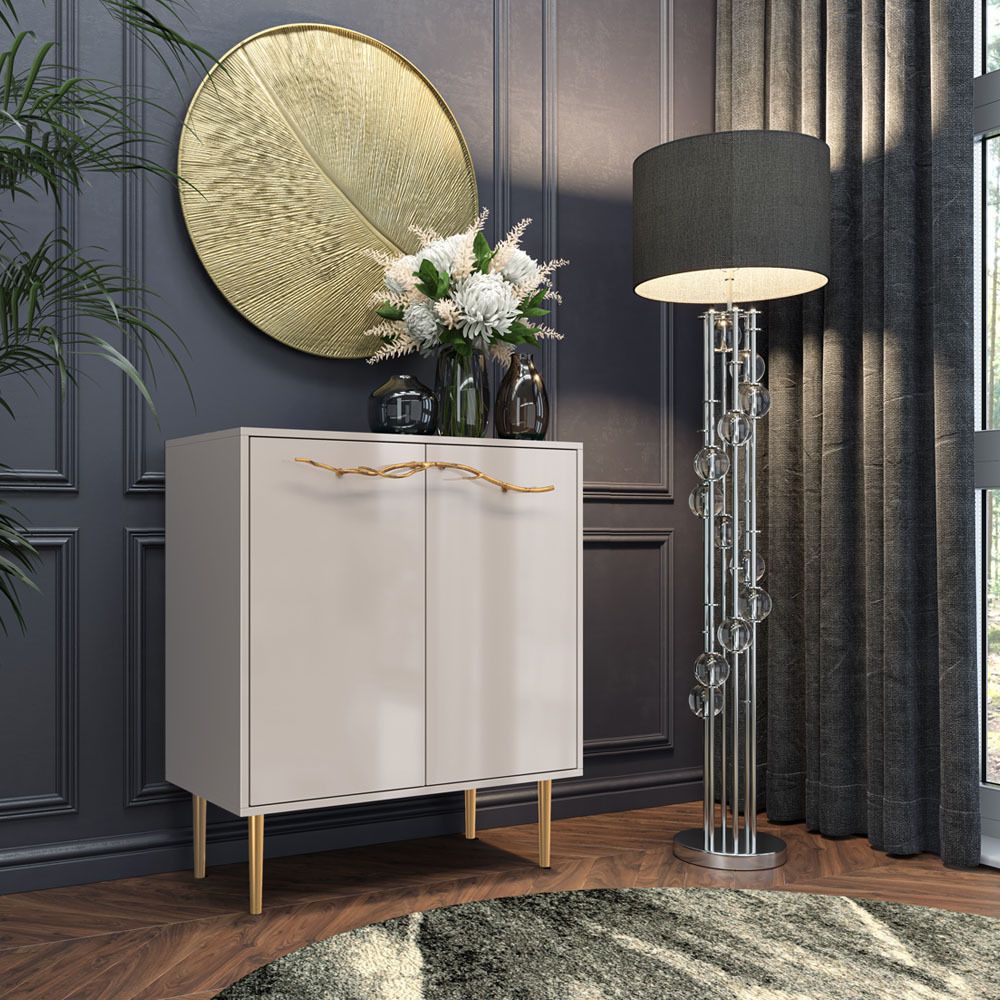 Комод Арт Колор Стайл Голд с 2 полками Серый агат