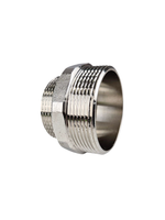 Ниппель переходной, латунь, наружная резьба 2"х1 1/2", никель, RTP