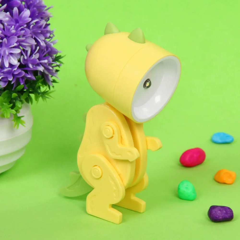 Настольная лампа «Sweet - Динозаврик» LED 5,1*3,6*9,8 см, батарейки AG3 0.2W, Желтый