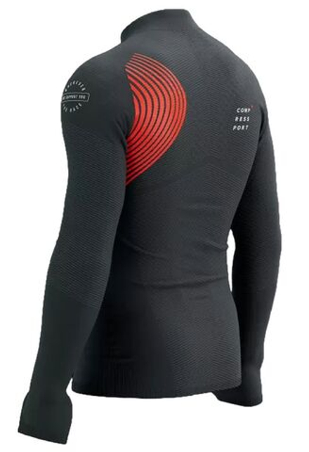 Термобелье Compressport Winter Trail Postural Long Sleeve Top - black/core red