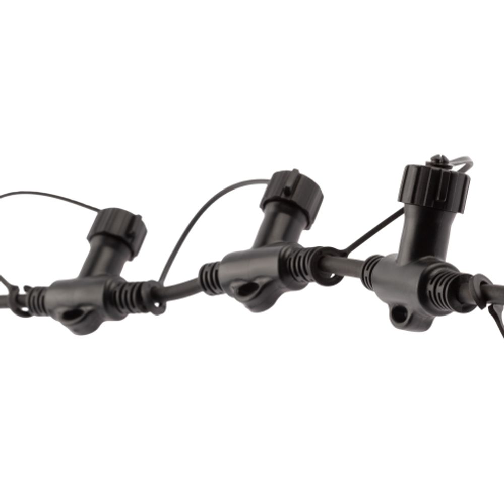 Разветвитель ЭРА ERAPS-R для гирлянд IP65 20 гнезд 2 метра каучук черный