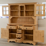 Шкаф буфет Прованс 4 двери 6 ящиков из массива сосны (верхняя и нижняя часть буфета)