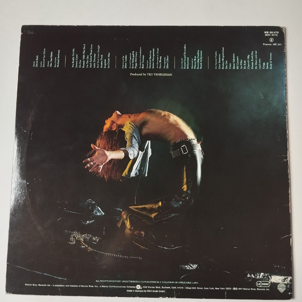 Винтажная виниловая пластинка LP Van Halen (France 1978)