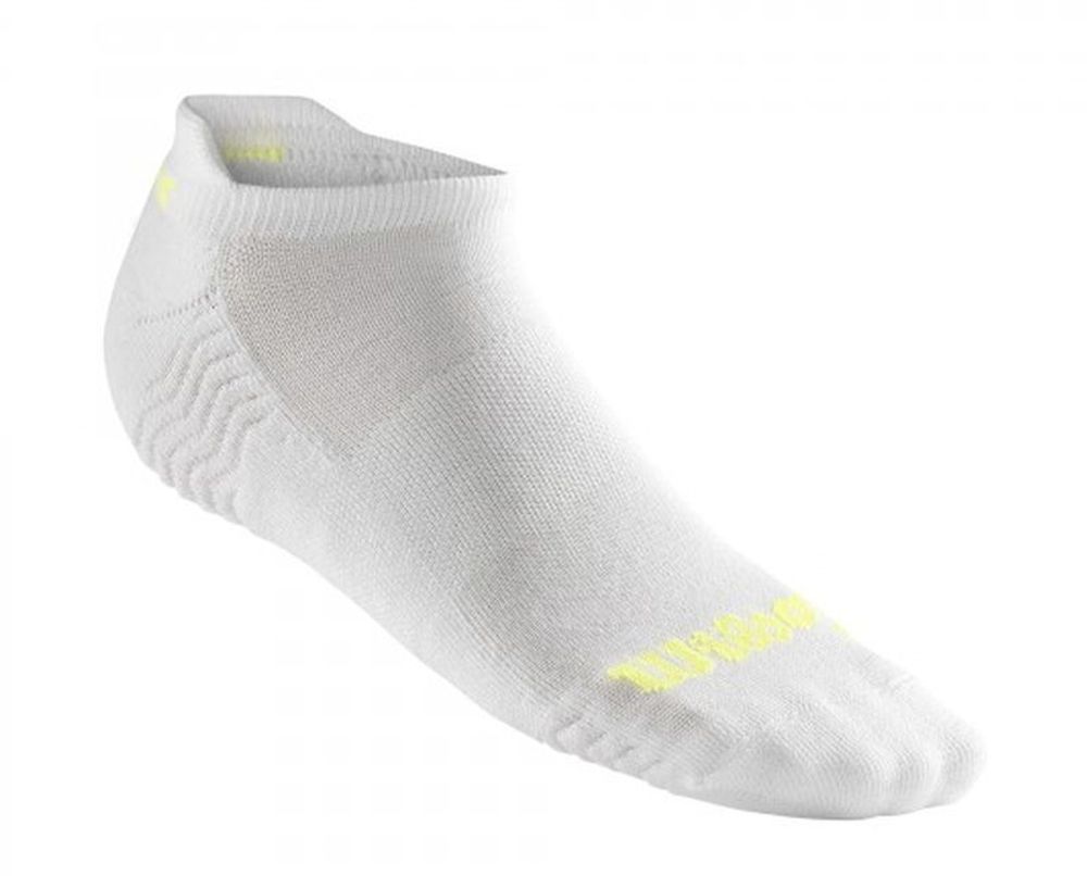 Теннисные носки Wilson U Kaos II No Show Sock 1P - white safety yellow