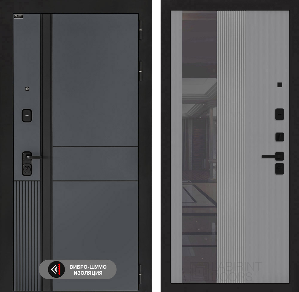 Эволаб 32 серый рельеф софт с тонированным зеркалом