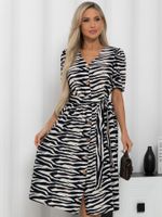 Платье с пуговицами Антонелла (синее/зебра) П15621-45М LT Collection