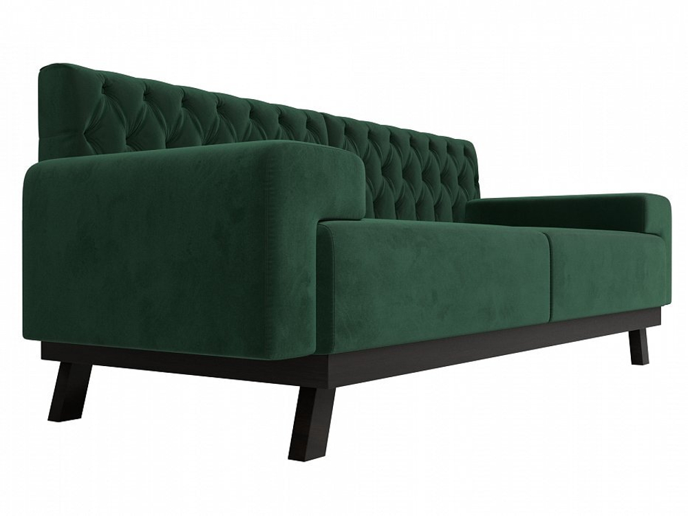 Диван прямой Мюнхен Люкс, Зеленый, Велюр, 109123