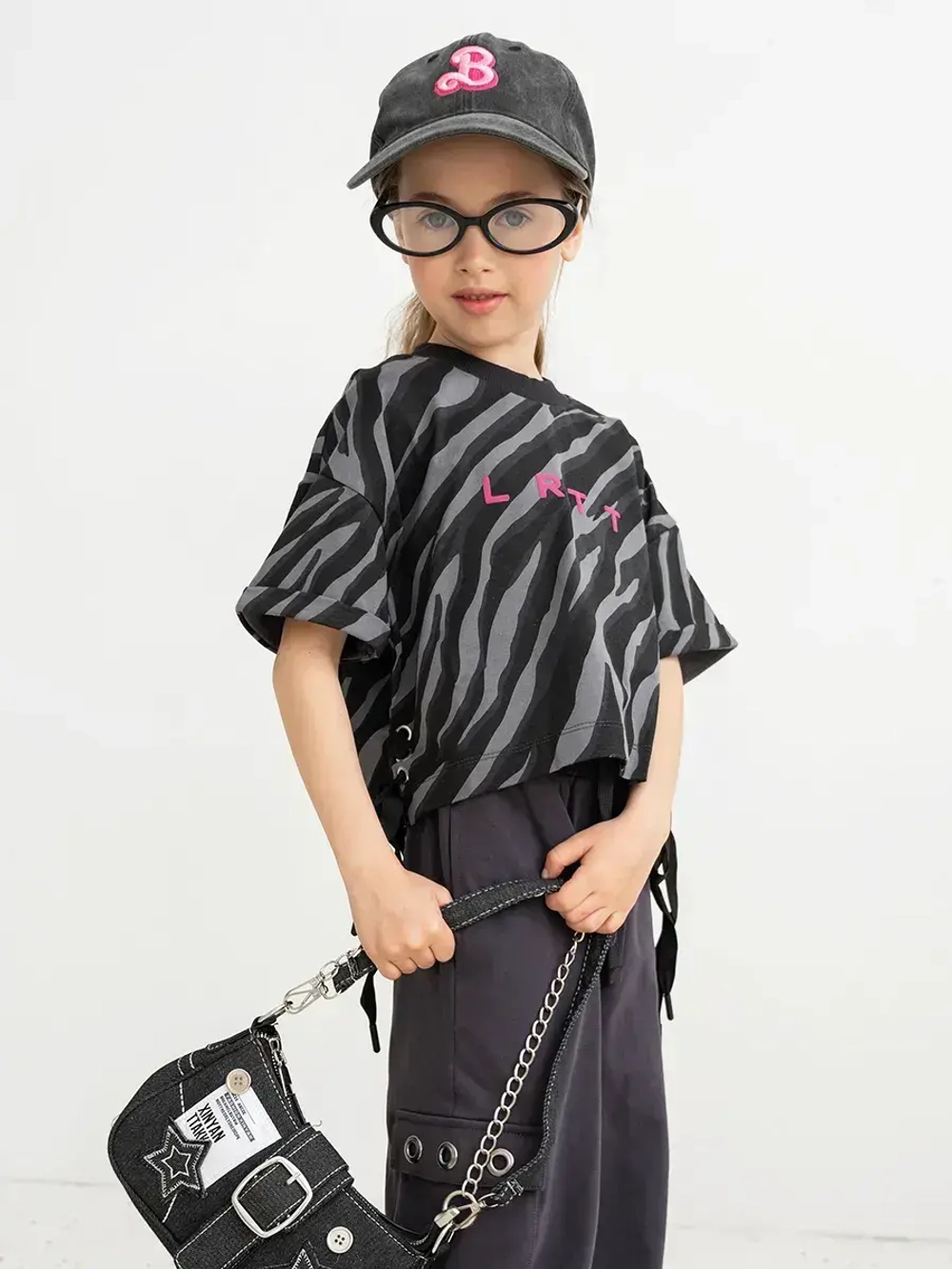 Футболка для девочки с принтом зебра