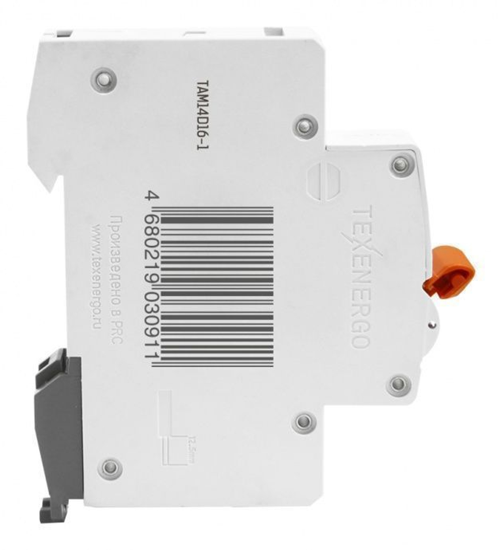 Автоматический выключатель ВА47-29 1п 16А 6кА Texenergo хар-ка D