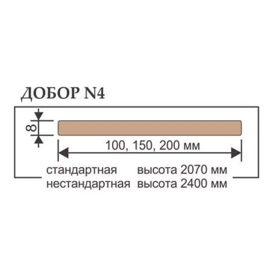 Купить Добор дверной массив дуба Portalini