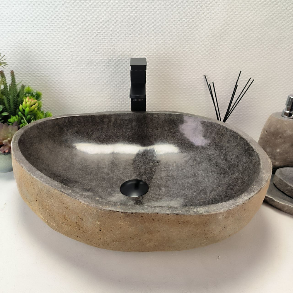 Раковина из речного камня RS-63444 (54*43*15) 0123